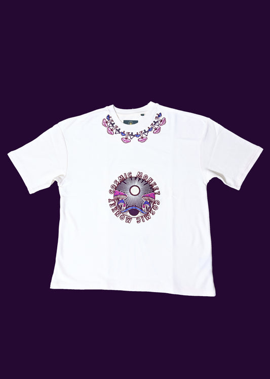 COSMIC MONKEY - Embroidered Oversized Tee
