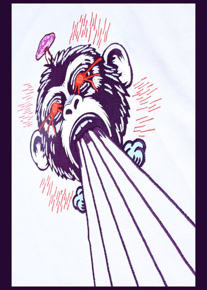 COSMIC MONKEY - Embroidered Oversized Tee