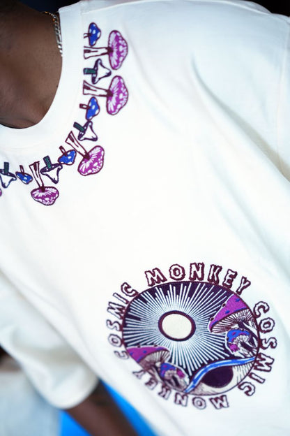COSMIC MONKEY - Embroidered Oversized Tee