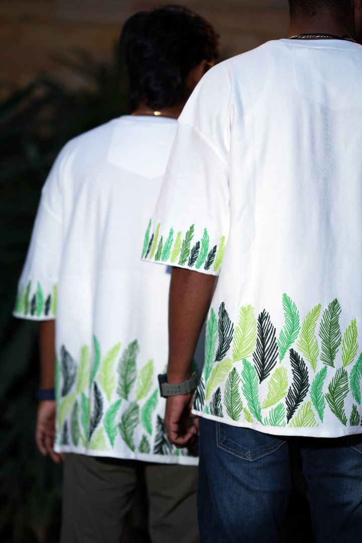 LEAFLINE BREEZE – Embroidered Oversized Tee