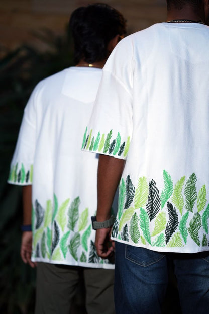 LEAFLINE BREEZE – Embroidered Oversized Tee