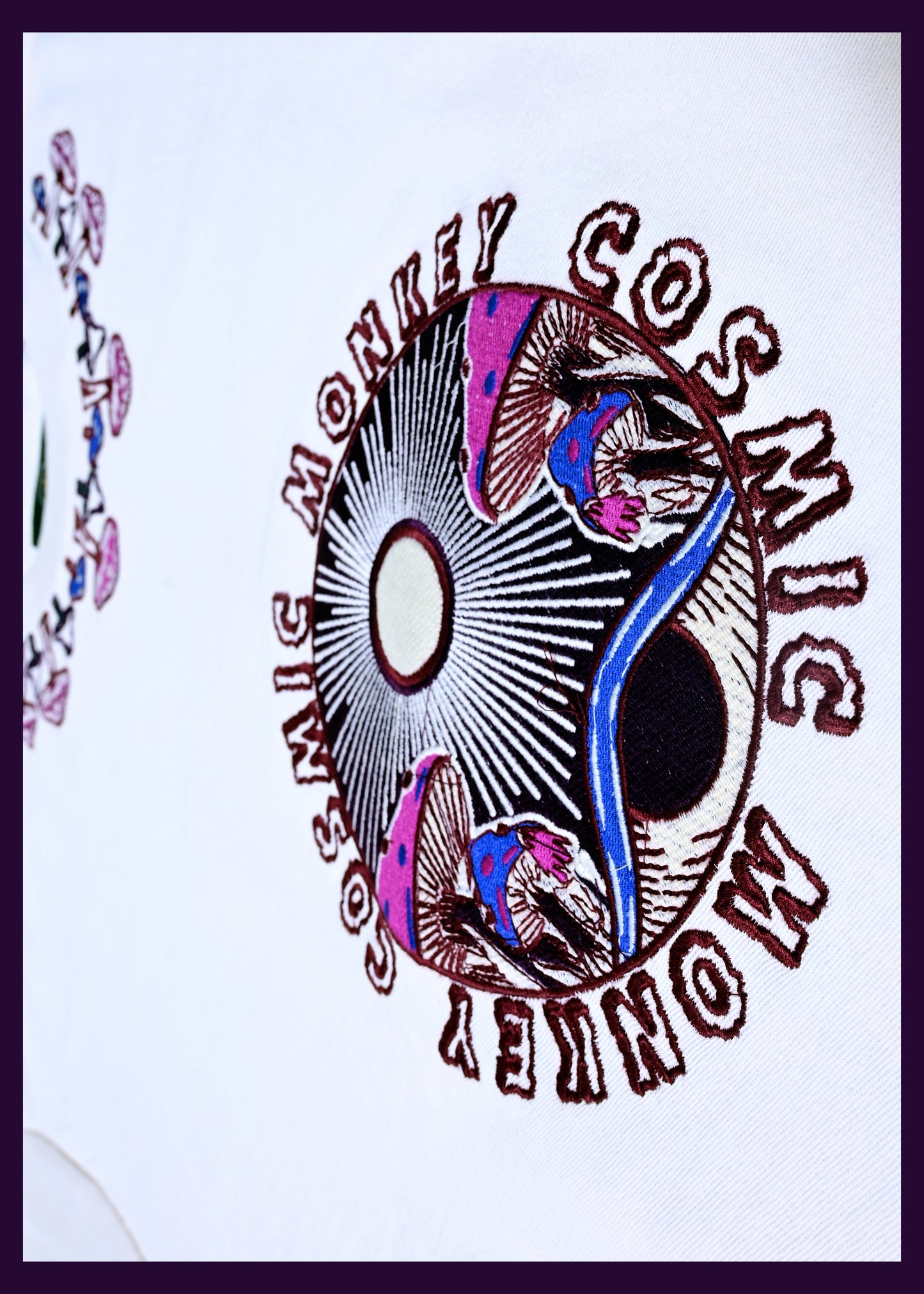 COSMIC MONKEY - Embroidered Oversized Tee